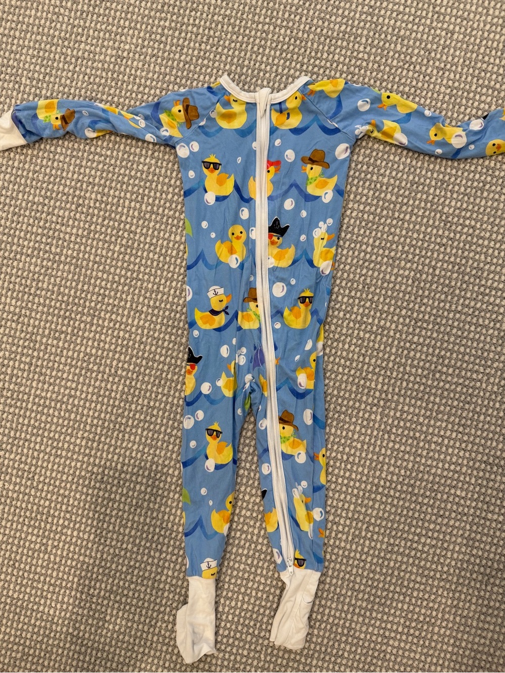 Little Sleepies Duck Print Zippies 18-24M